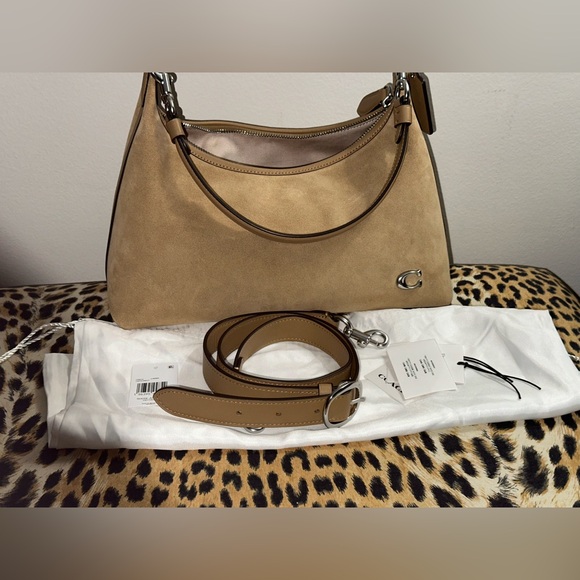 Coach Juliet Shoulder bag in Suede Peanut Tan - Picture 2 of 15
